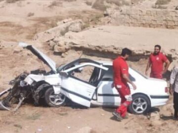 واژگونی خودرو در محور گناوه – دیلم ۲ مصدوم داشت