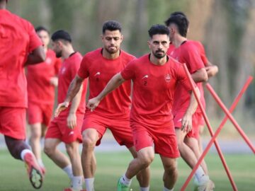 تمرین بدنسازی پرسپولیسی‌ها در نوبت صبح
