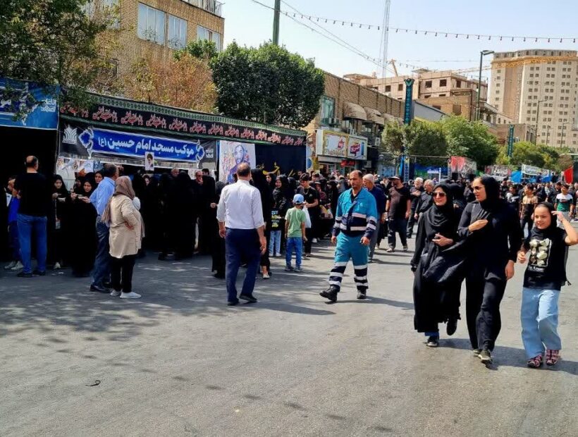 خدمت رسانی در راهپیمایی جاماندگان اربعین حسینی در مشهد
