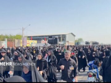 راهپیمایی باشکوه حرم تا حرم اربعین در دزفول برگزار شد