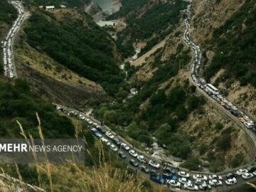 محور کندوان یک طرفه شد؛ ترافیک سنگین در راه‌ها
