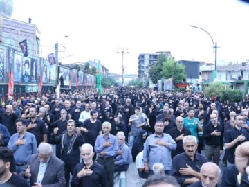 تصاویری از اجتماع جاماندگان اربعین حسینی در آستانه اشرفیه