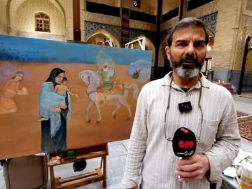 خلق تصویر تلفیق عاشورا و تشنگی مردم غزه
