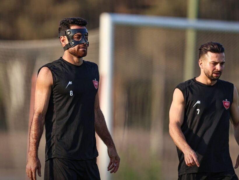 ناچاری پرسپولیس برای استفاده از بازیکن ماسک‌دار