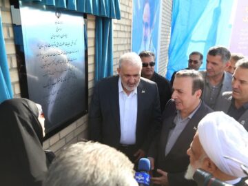 افتتاح تصفیه‌خانه فاضلاب شهر آبیک با حضور وزیر نیرو