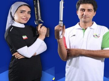 تیم میکس تپانچه ایران به مدال برنز آسیا رسید