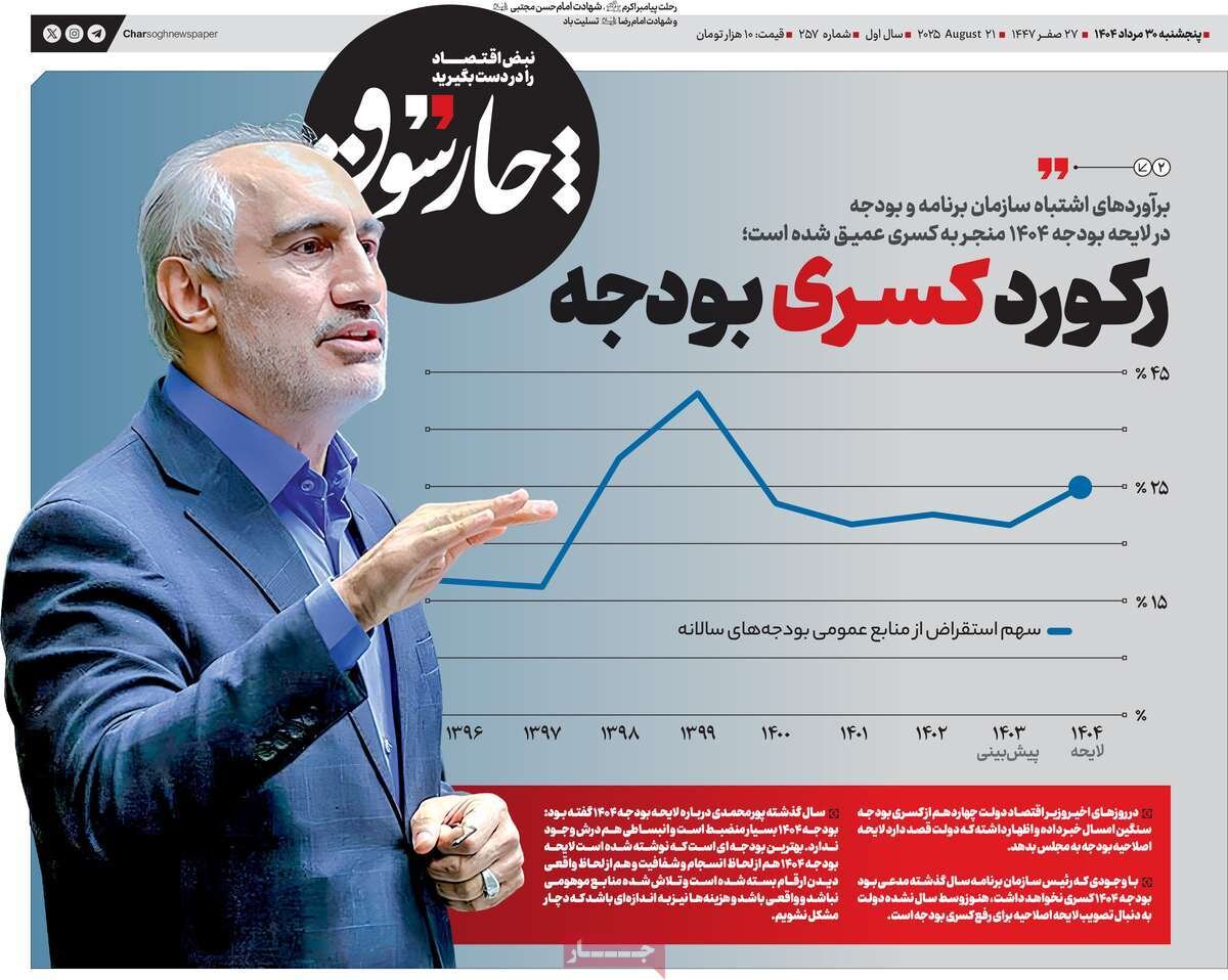 روزنامه اقتصادی 30 مرداد روزنامه اقتصادی 30 مرداد