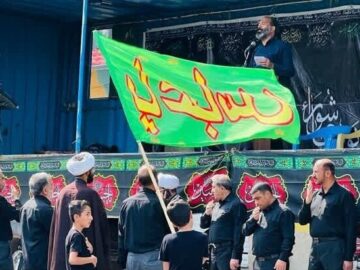 آیین عزاداری ۲۸ صفر در شهرستان جهرم برگزار شد