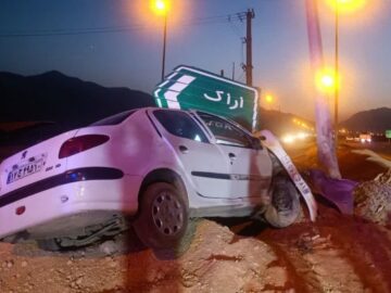 سانحه تصادف در جاده اراک به بروجرد هشت مصدوم بر جای گذاشت