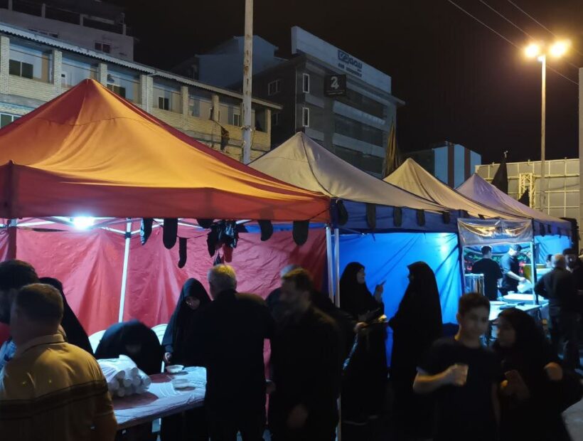 برپایی موکب به مناسبت شهادت امام هشتم شیعیان در بندر انزلی