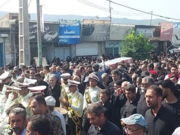 تشییع پیکر مطهر شهید«حسن تولی» همزمان با سالروز شهادت امام رضا (ع)