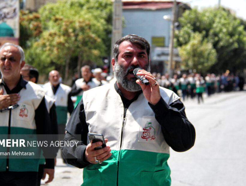 کاروان خادمیاران رضوی کرمانشاه در عزای امام مهربانی‌ها
