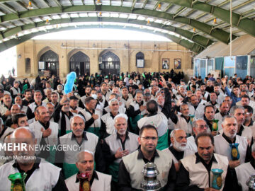 ورود کاروان خادمیاران رضوی به اجتماع امام رضایی‌ها در کرمانشاه