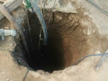 ریزش چاه جان کشاورز صحنه ای را گرفت