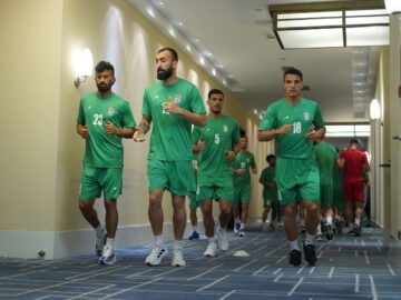 تمرین سبک تیم ملی ایران در روز بازی با تاجیکستان