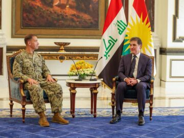 دیدار «نیچیروان بارزانی» با فرمانده سنتکام