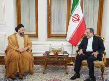دیدار رهبر جریان حکمت ملی عراق با وزیر امور خارجه