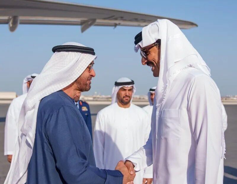 سفر رئیس دولت امارات به دوحه