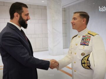 فرمانده جدید سنتکام با رئیس دولت موقت سوریه دیدار کرد