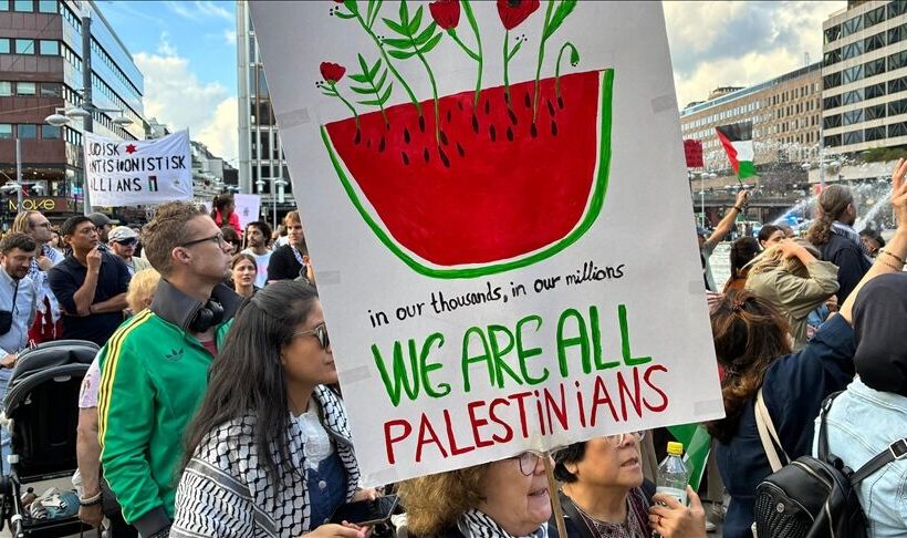 حامیان فلسطین در سوئد علیه اشغالگری و جنایات رژیم صهیونیستی تظاهرات کردند