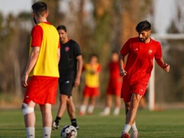 تمرین اختصاصی عمری در پرسپولیس؛ مدافع جوان زیر نظر پزشکان