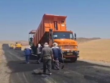 آغاز آسفالت‌ریزی دو محور روستایی در میانه
