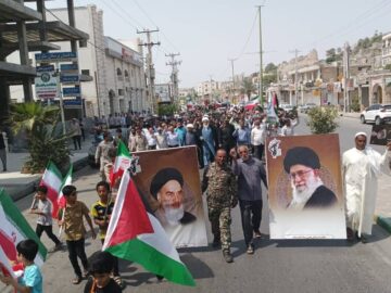 راهپیمایی جمعه‌ خشم در میناب برگزار شد