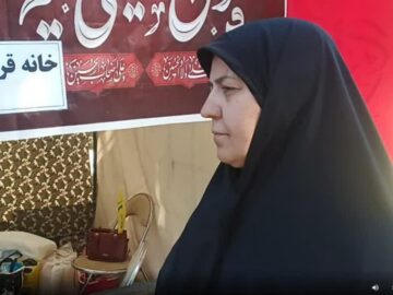 خانه قرآن نورالزهرا با پخت فلافل و گرده در جشن امت احمد حضور یافت