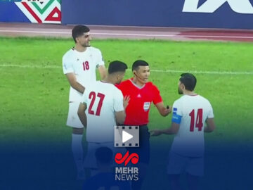 لحظه اخراج آریا یوسفی در فینال کافا ۲۰۲۵ مقابل ازبکستان