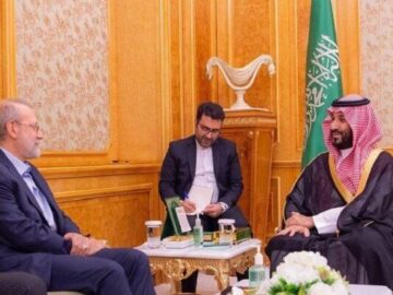 لاریجانی با ولیعهد عربستان دیدار کرد