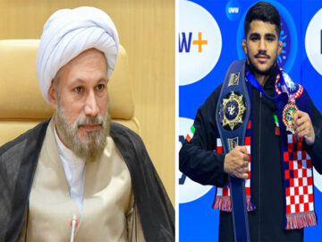 پیام تبریک آیت الله دژکام به غلامرضا فرخی برای کسب مدال طلای کشتی جهان